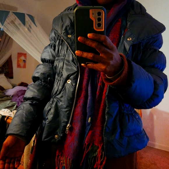 Blue Puffer Jacket sz 4/6 - Picture 1 of 4